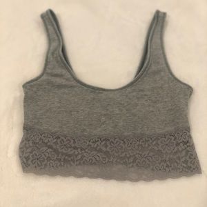 Gray Lace Bralette